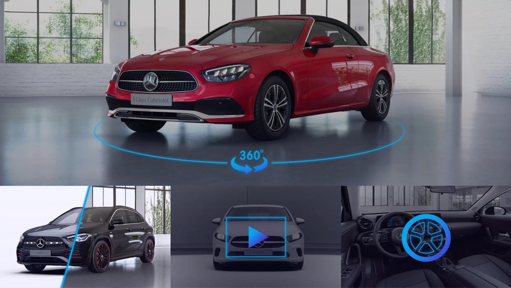 Show every car at its best – with different perspectives and highly realistic background option. Fast and easy implemented in your retail system environment.