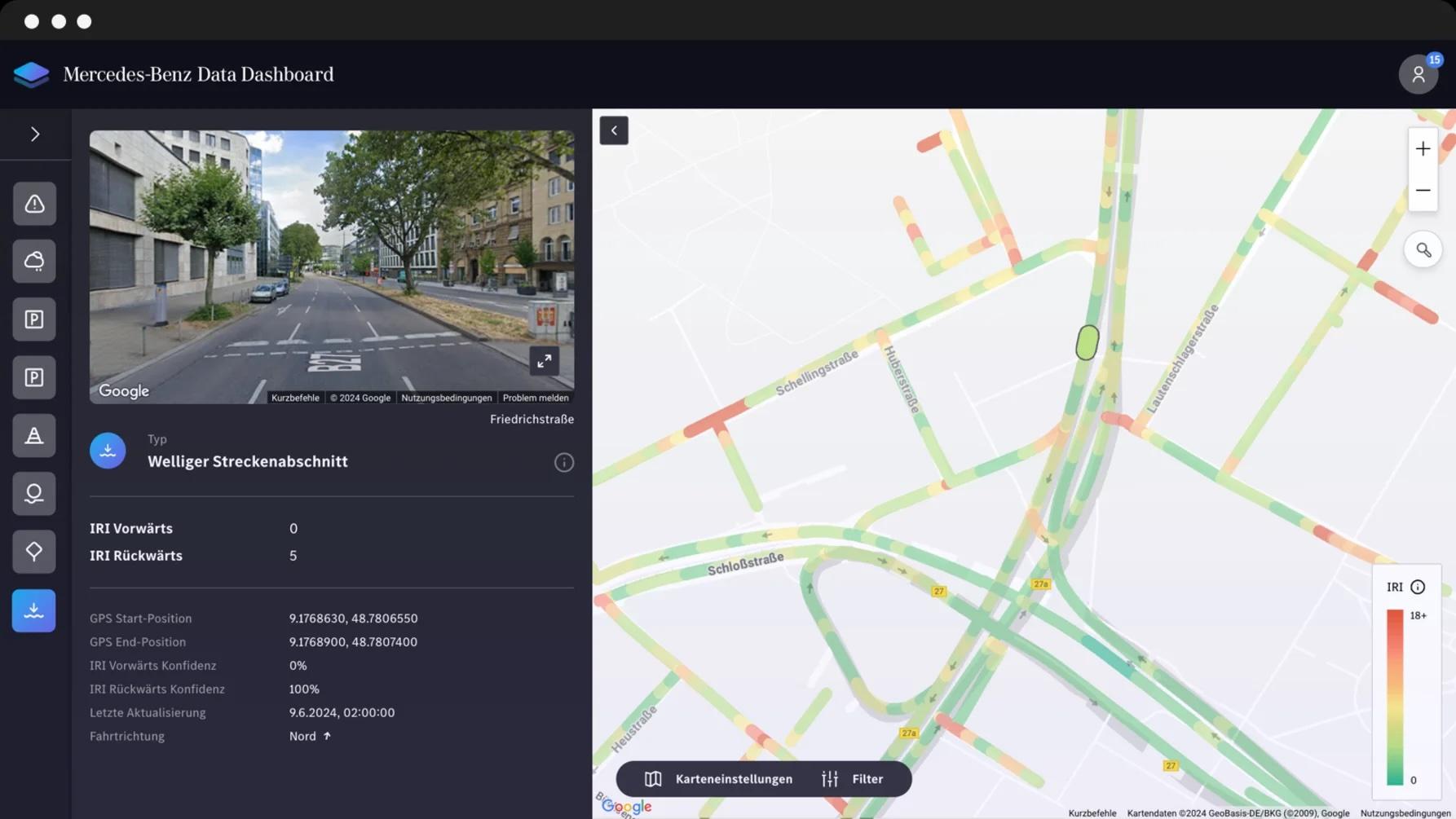 Use our data interface to get reliable information on road profile irregularities – continuously and around the clock.